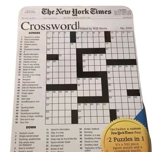 New York Times Crossword Puzzle Two Puzzles in One Assemble then Solve W/Tin
